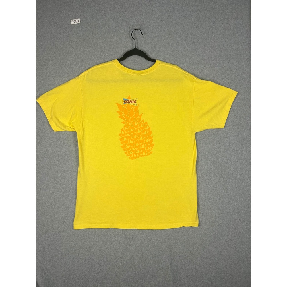 Sonic Drive-In Flavors Graphic Tee Yellow Pineapple XL Y2K Employee Beefy-T - Picture 5 of 8